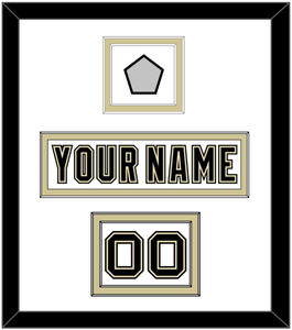 Pittsburgh Nameplate, Number (Shoulder) & Stanley Cup Finals Patch - Road White (2007-2016) - Double Mat 1