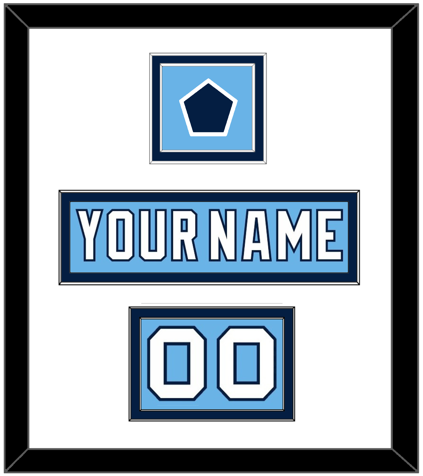 Pittsburgh Nameplate, Number (Shoulder) & 2008 Winter Classic Patch - Powder Blue Jersey - Signature Tier 1