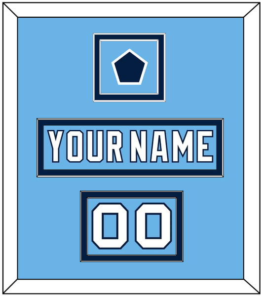 Pittsburgh Nameplate, Number (Shoulder) & 2008 Winter Classic Patch - Powder Blue Jersey - Signature Tier 2
