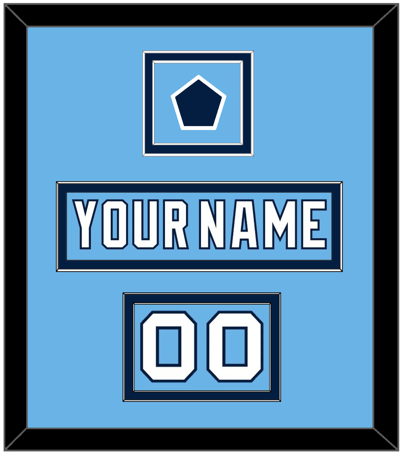 Pittsburgh Nameplate, Number (Shoulder) & 2008 Winter Classic Patch - Powder Blue Jersey - Signature Tier 2