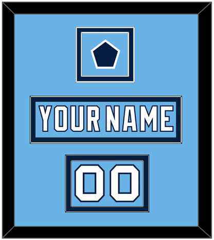 Pittsburgh Nameplate, Number (Shoulder) & 2008 Winter Classic Patch - Powder Blue Jersey - Signature Tier 2