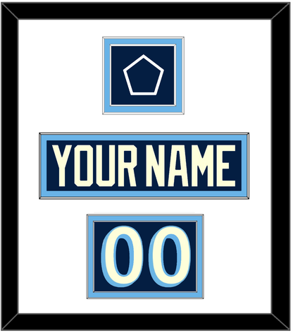 Pittsburgh Nameplate, Number (Shoulder) & 2011 Winter Classic Patch - Blue Jersey - Signature Tier 1