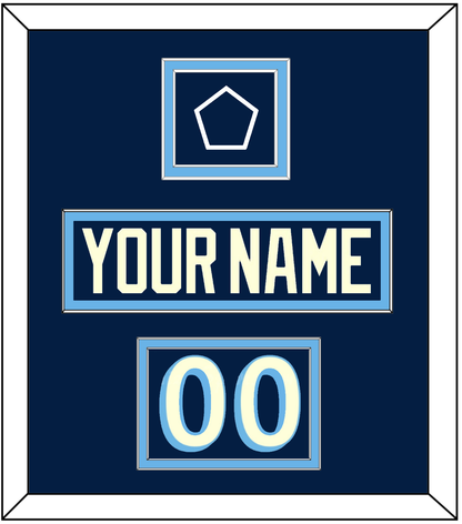 Pittsburgh Nameplate, Number (Shoulder) & 2011 Winter Classic Patch - Blue Jersey - Signature Tier 2