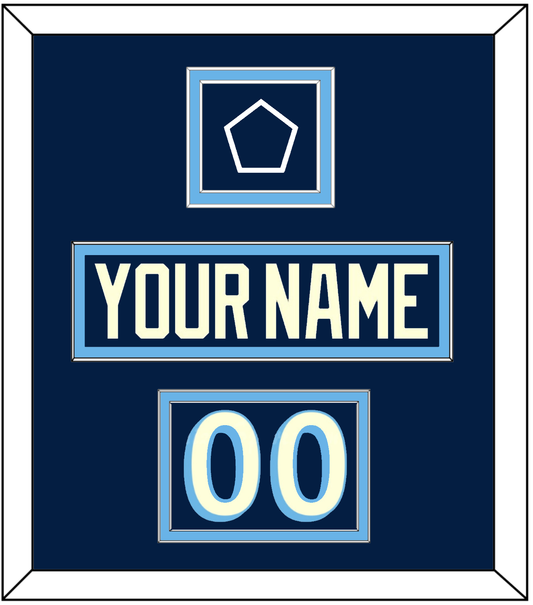 Pittsburgh Nameplate, Number (Shoulder) & 2011 Winter Classic Patch - Blue Jersey - Signature Tier 2