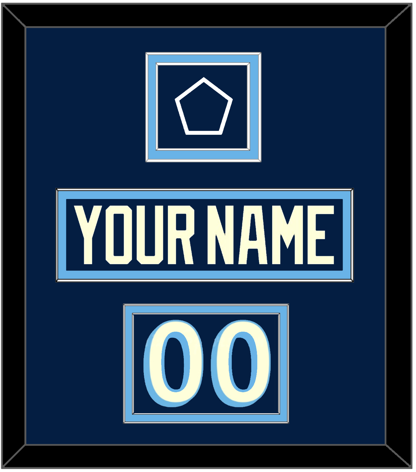 Pittsburgh Nameplate, Number (Shoulder) & 2011 Winter Classic Patch - Blue Jersey - Signature Tier 2