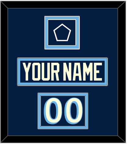 Pittsburgh Nameplate, Number (Shoulder) & 2011 Winter Classic Patch - Blue Jersey - Signature Tier 2