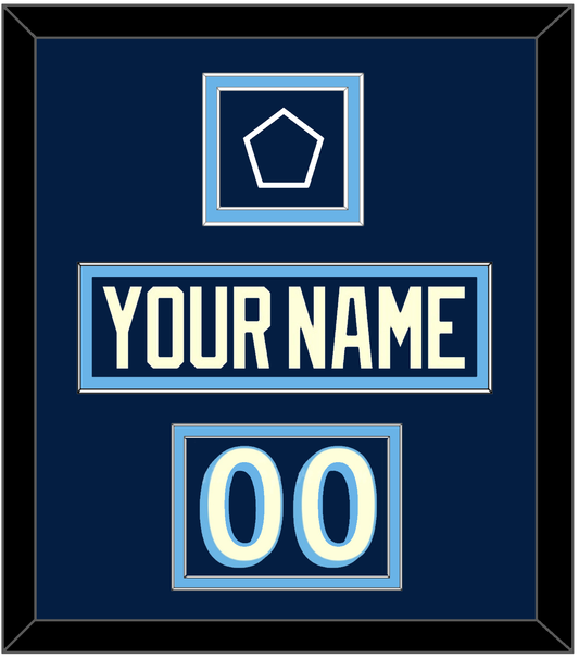 Pittsburgh Nameplate, Number (Shoulder) & 2011 Winter Classic Patch - Blue Jersey - Signature Tier 2