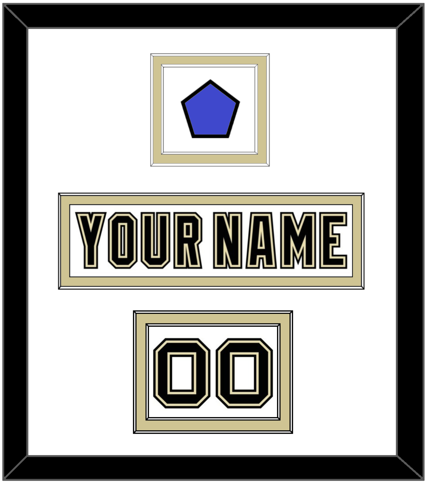 Pittsburgh Nameplate, Number (Shoulder) & 2014 Stadium Series-Chicago Patch - White Jersey - Signature Tier 1