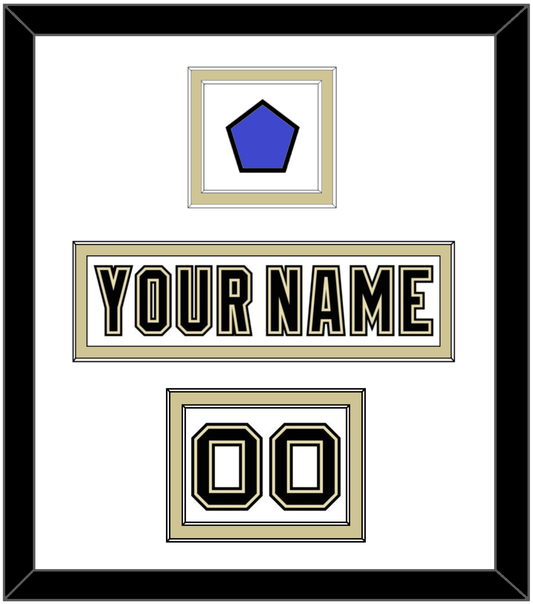 Pittsburgh Nameplate, Number (Shoulder) & 2014 Stadium Series-Chicago Patch - White Jersey - Signature Tier 1