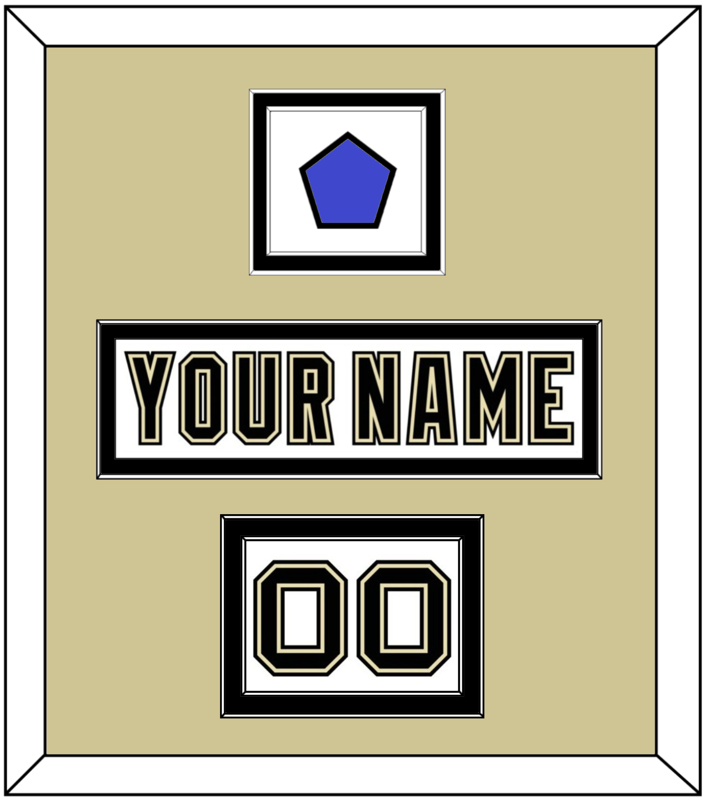 Pittsburgh Nameplate, Number (Shoulder) & 2014 Stadium Series-Chicago Patch - White Jersey - Signature Tier 2