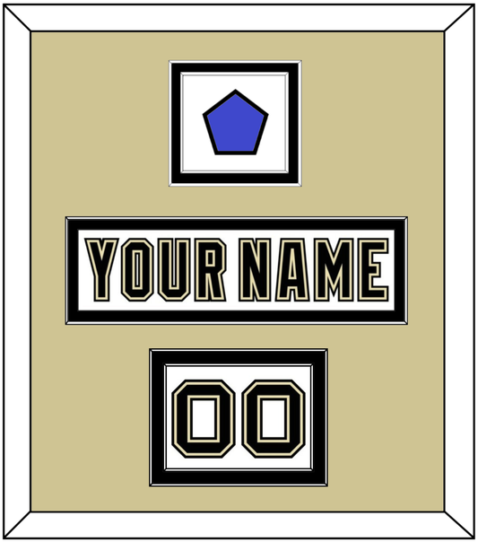 Pittsburgh Nameplate, Number (Shoulder) & 2014 Stadium Series-Chicago Patch - White Jersey - Signature Tier 2