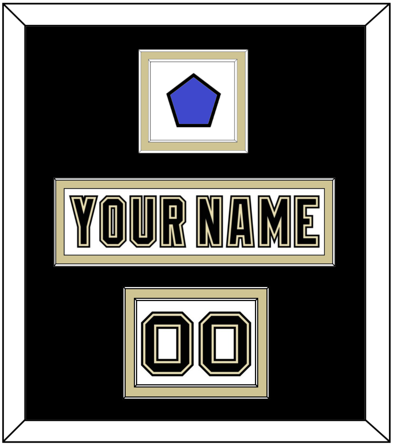 Pittsburgh Nameplate, Number (Shoulder) & 2014 Stadium Series-Chicago Patch - White Jersey - Signature Tier 3