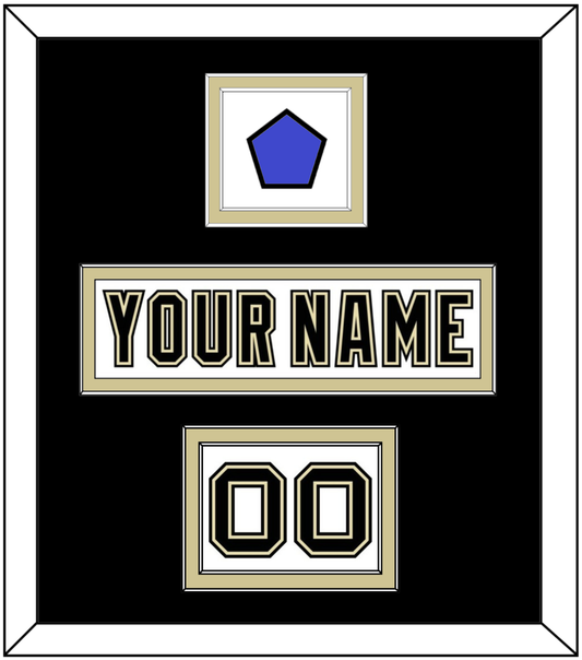 Pittsburgh Nameplate, Number (Shoulder) & 2014 Stadium Series-Chicago Patch - White Jersey - Signature Tier 3