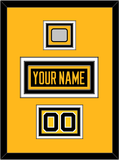 Pittsburgh Nameplate, Number (Shoulder) & Stanley Cup Champions Patch - Road Black (1988-1992) - Triple Mat 2