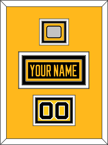 Pittsburgh Nameplate, Number (Shoulder) & Stanley Cup Finals Patch - Home Black - Premier Tier 2
