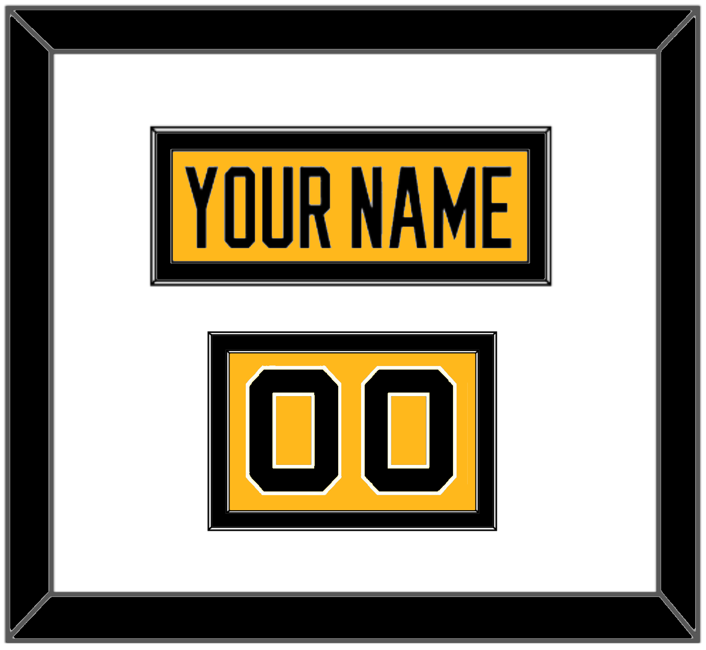 Pittsburgh Nameplate & Number (Shoulder) - Alternate Gold (2018-2021) - Signature Tier 1