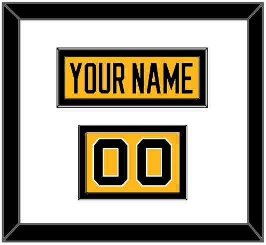 Pittsburgh Nameplate & Number (Shoulder) - Alternate Gold (2018-2021) - Signature Tier 1