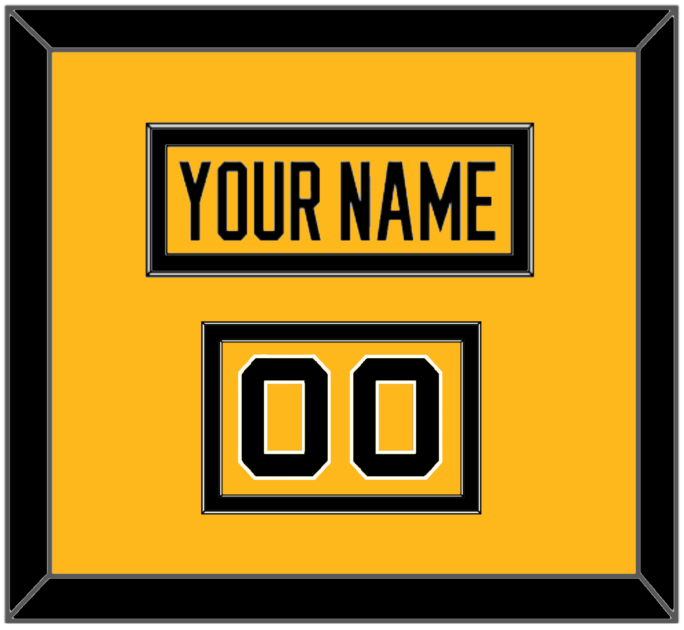 Pittsburgh Nameplate & Number (Shoulder) - Alternate Gold (2018-2021) - Signature Tier 2