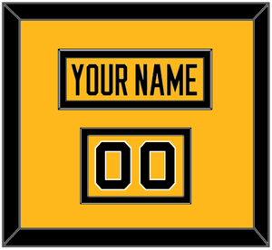 Pittsburgh Nameplate & Number (Shoulder) - Alternate Gold (2018-2021) - Double Mat 2