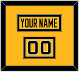 Pittsburgh Nameplate & Number (Shoulder) - Alternate Gold (2018-2021) - Double Mat 2