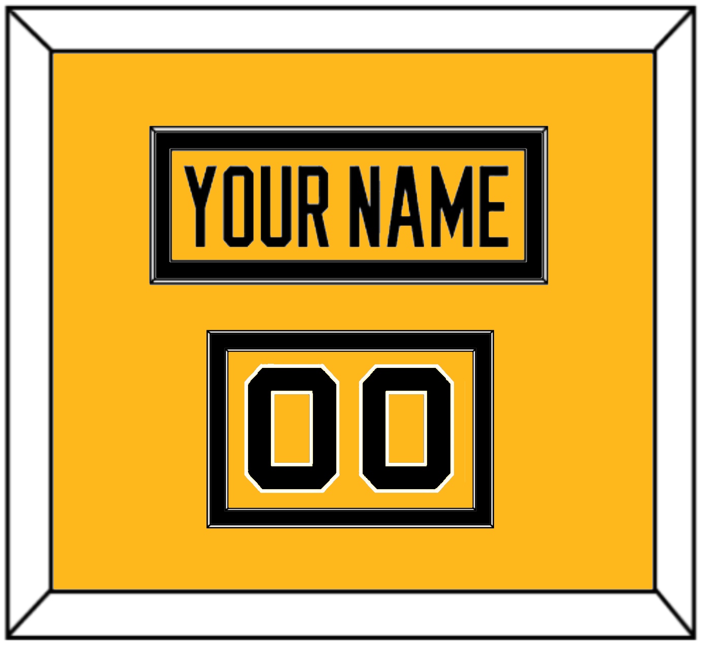 Pittsburgh Nameplate & Number (Shoulder) - Alternate Gold (2018-2021) - Signature Tier 2