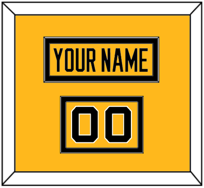 Pittsburgh Nameplate & Number (Shoulder) - Alternate Gold (2018-2021) - Signature Tier 2