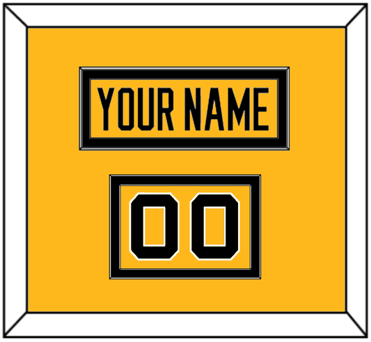Pittsburgh Nameplate & Number (Shoulder) - Alternate Gold (2018-2021) - Signature Tier 2