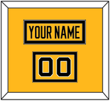 Pittsburgh Nameplate & Number (Shoulder) - Alternate Gold (2018-2021) - Double Mat 2