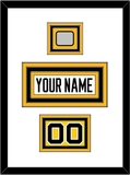 Pittsburgh Nameplate, Number (Shoulder) & Stanley Cup Finals Patch - Road White - Triple Mat 1