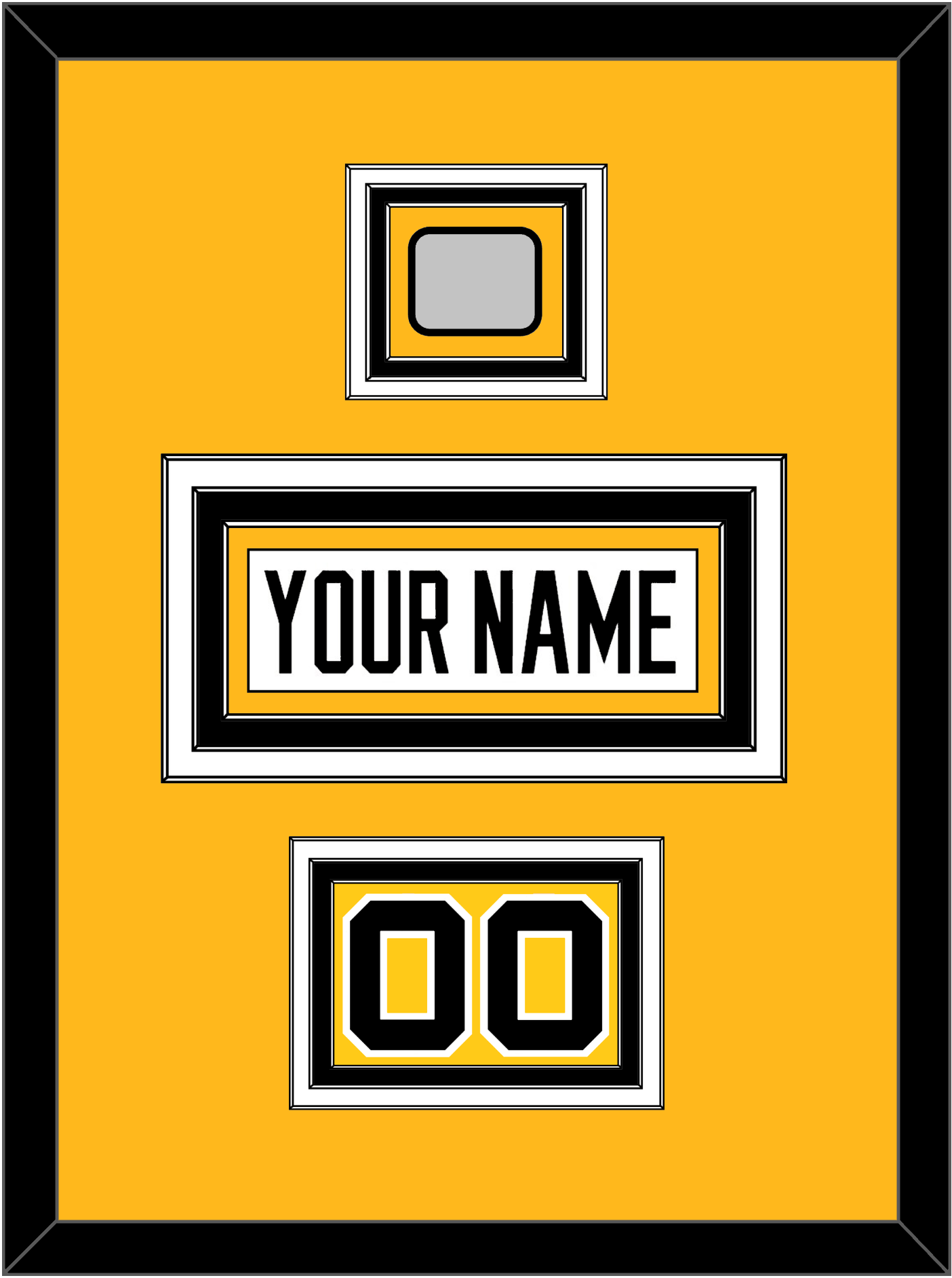 Pittsburgh Nameplate, Number (Shoulder) & Stanley Cup Finals Patch - Road White - Premier Tier 2