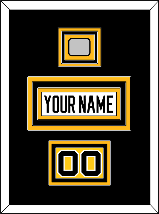Pittsburgh Nameplate, Number (Shoulder) & Stanley Cup Finals Patch - Road White - Premier Tier 3