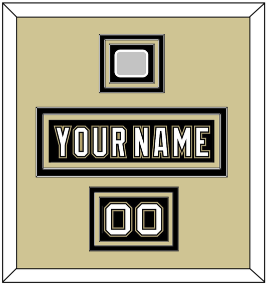 Pittsburgh Nameplate, Number (Shoulder) & Stanley Cup Finals Patch - Home Black (2007-2016) - Premier Tier 2