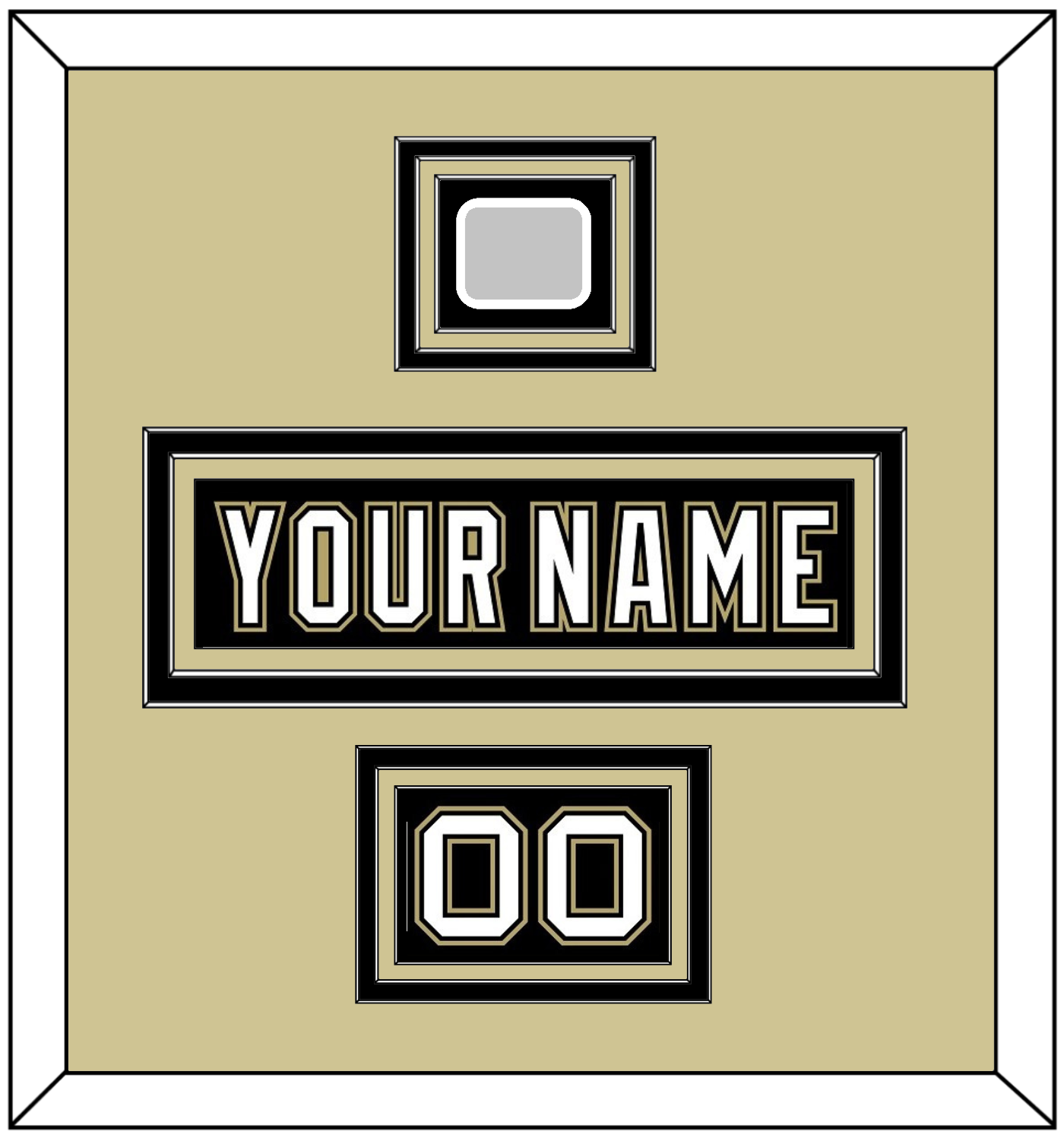 Pittsburgh Nameplate, Number (Shoulder) & Stanley Cup Champions Patch - Home Black (2007-2016) - Premier Tier 2