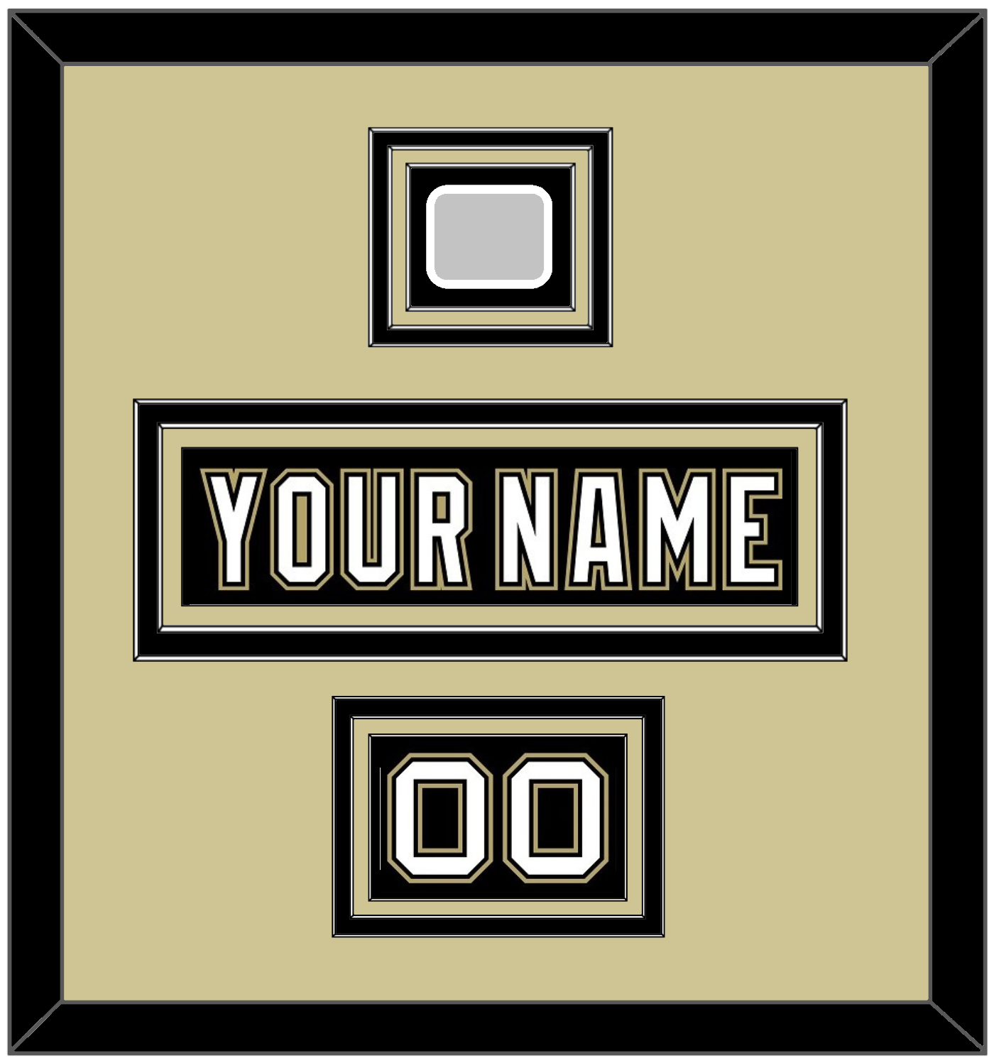 Pittsburgh Nameplate, Number (Shoulder) & Stanley Cup Finals Patch - Home Black (2007-2016) - Premier Tier 2