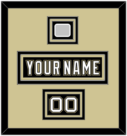 Pittsburgh Nameplate, Number (Shoulder) & Stanley Cup Finals Patch - Home Black (2007-2016) - Premier Tier 2