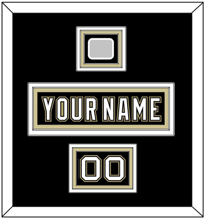 Pittsburgh Nameplate, Number (Shoulder) & Stanley Cup Finals Patch - Home Black (2007-2016) - Premier Tier 3