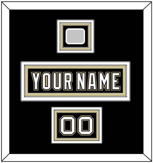 Pittsburgh Nameplate, Number (Shoulder) & Stanley Cup Finals Patch - Home Black (2007-2016) - Premier Tier 3