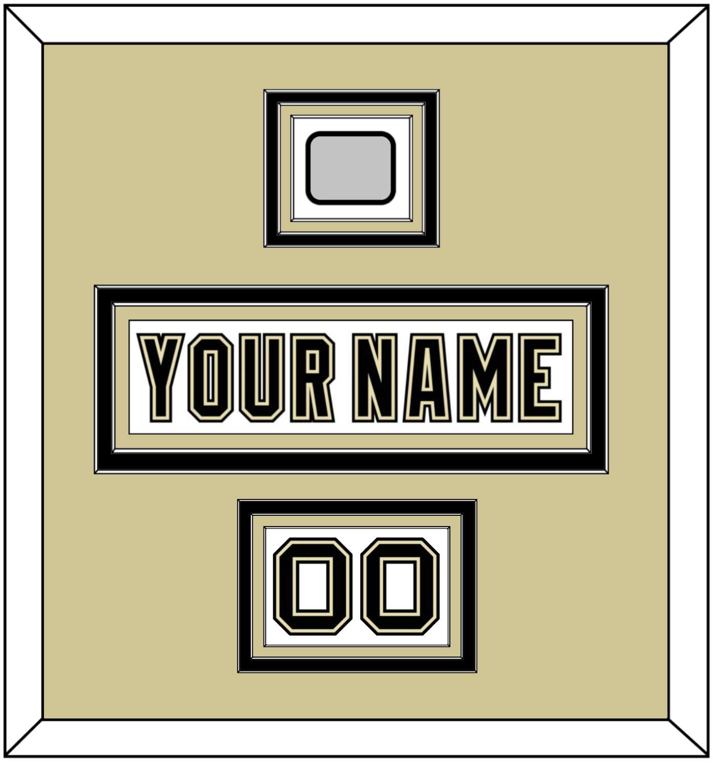 Pittsburgh Nameplate, Number (Shoulder) & Stanley Cup Finals Patch - Road White (2007-2016) - Premier Tier 2