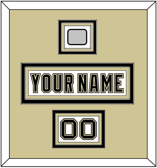 Pittsburgh Nameplate, Number (Shoulder) & Stanley Cup Finals Patch - Road White (2007-2016) - Premier Tier 2