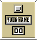 Pittsburgh Nameplate, Number (Shoulder) & Stanley Cup Champions Patch - Road White (2007-2016) - Triple Mat 2