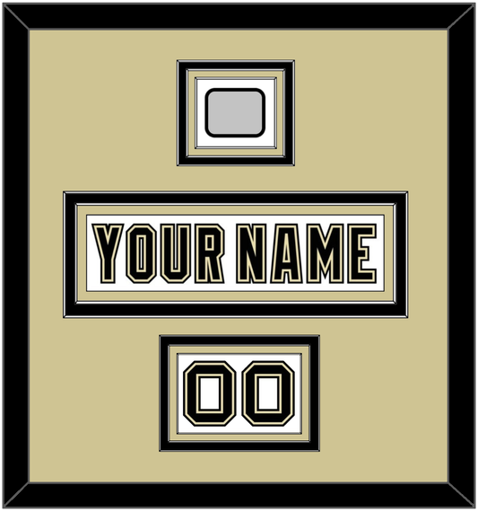 Pittsburgh Nameplate, Number (Shoulder) & Stanley Cup Finals Patch - Road White (2007-2016) - Premier Tier 2