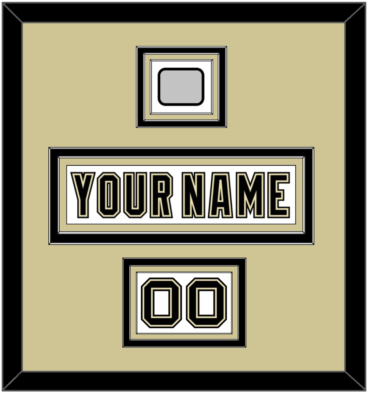 Pittsburgh Nameplate, Number (Shoulder) & Stanley Cup Champions Patch - Road White (2007-2016) - Premier Tier 2