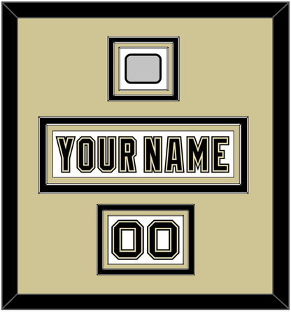 Pittsburgh Nameplate, Number (Shoulder) & Stanley Cup Champions Patch - Road White (2007-2016) - Premier Tier 2