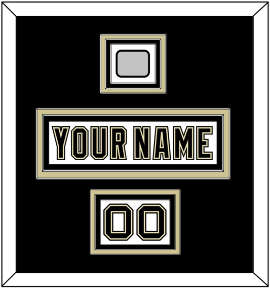 Pittsburgh Nameplate, Number (Shoulder) & Stanley Cup Finals Patch - Road White (2007-2016) - Premier Tier 3