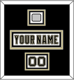 Pittsburgh Nameplate, Number (Shoulder) & Stanley Cup Finals Patch - Road White (2007-2016) - Triple Mat 3