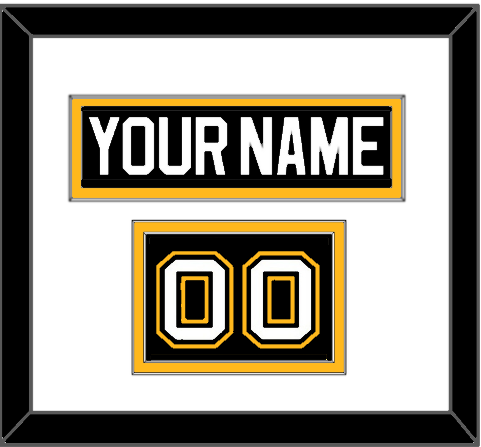 Pittsburgh Nameplate & Number (Shoulder) - Road/Alternate Black (1995-2002) - Signature Tier 1
