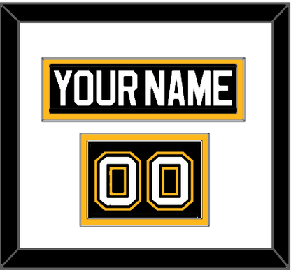 Pittsburgh Nameplate & Number (Shoulder) - Road/Alternate Black (1995-2002) - Signature Tier 1