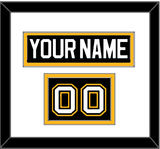 Pittsburgh Nameplate & Number (Shoulder) - Road/Alternate Black (1995-2002) - Double Mat 1