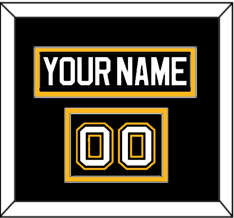 Pittsburgh Nameplate & Number (Shoulder) - Road/Alternate Black (1995-2002) - Signature Tier 2
