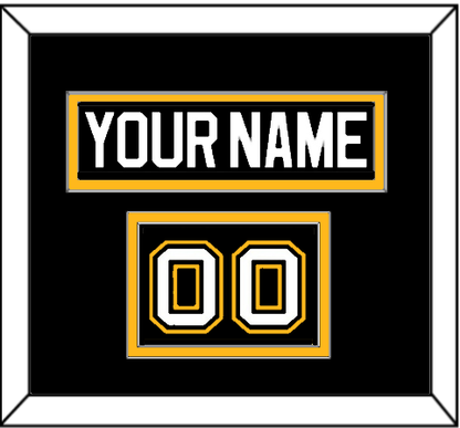 Pittsburgh Nameplate & Number (Shoulder) - Road/Alternate Black (1995-2002) - Signature Tier 2